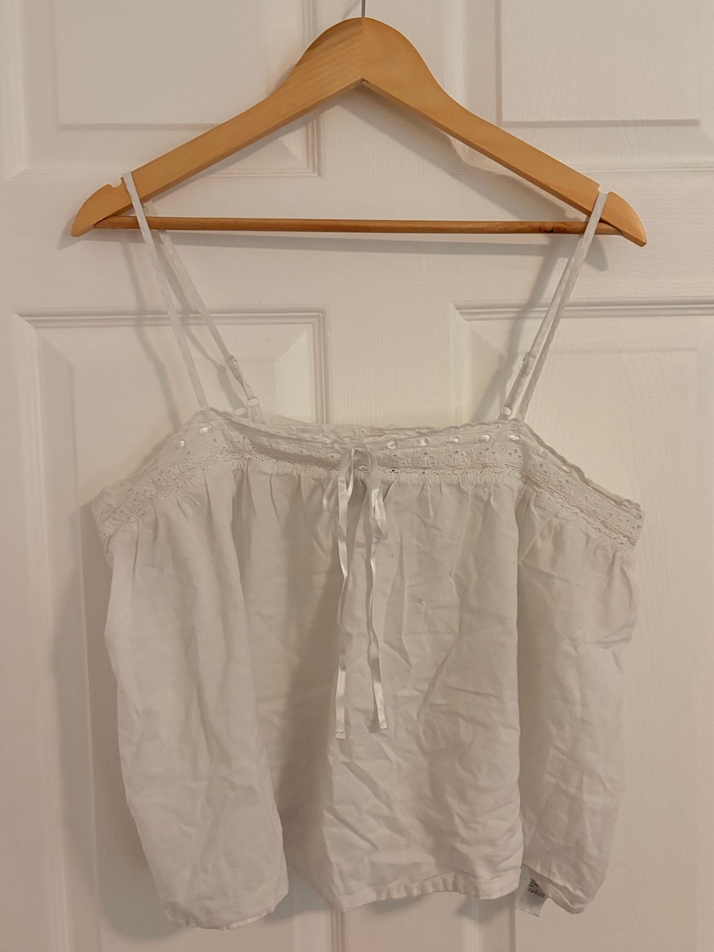 J Crew Cotton Lace Trim Vintage Tank